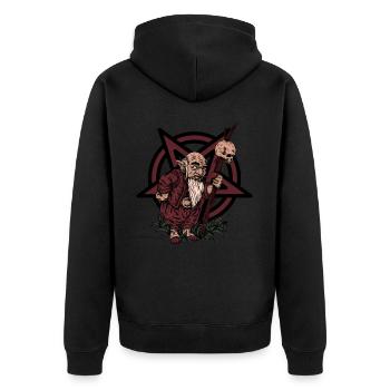 Le petit diablotin de Satan - Veste à capuche bio Premium Unisexe - noir - Dos - Nico (187cm)