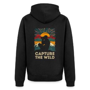 Photography, Nature Photography, Wildlife Photography - Unisex Premium Organic Zip Hoodie - black - Back - Nico (187cm)