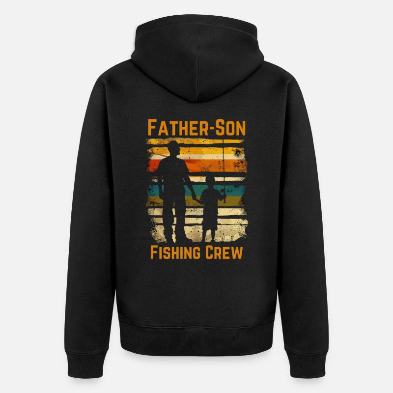 Père et fils Pêche Pêche - Veste à capuche bio Premium Unisexe - noir