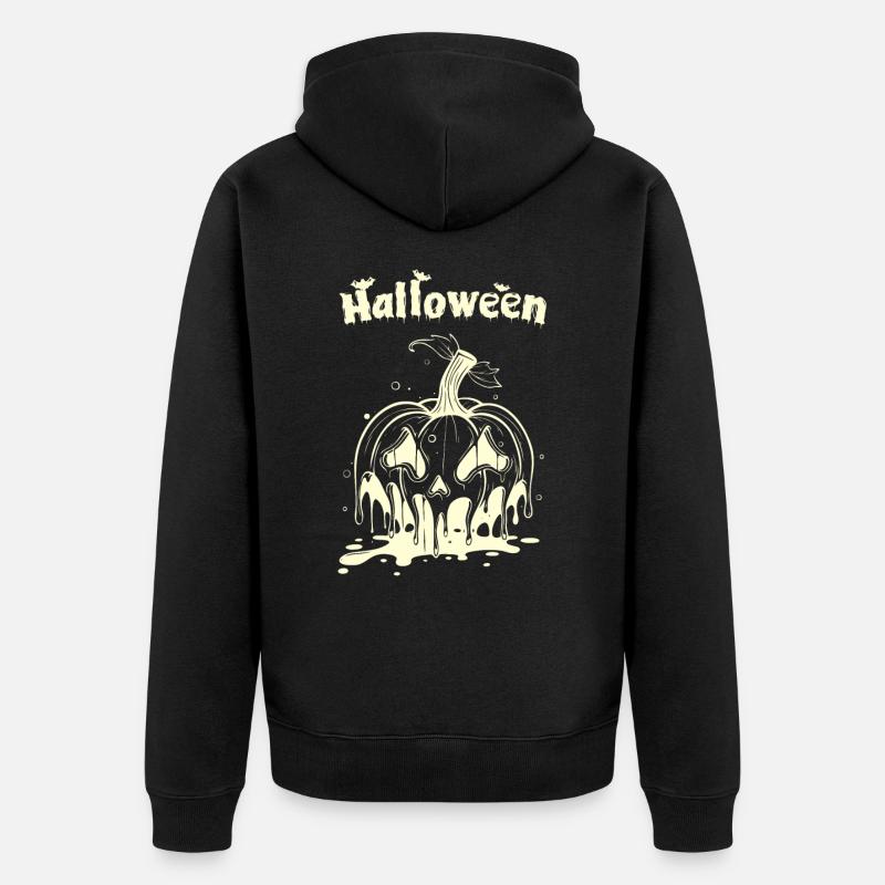 Halloween is comming - Unisex Premium Bio Zip Hoodie - Schwarz