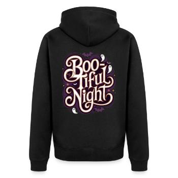 Boo-Tiful Nuit Halloween Effrayant Drôle - Veste à capuche bio Premium Unisexe - noir - Dos - Nico (187cm)