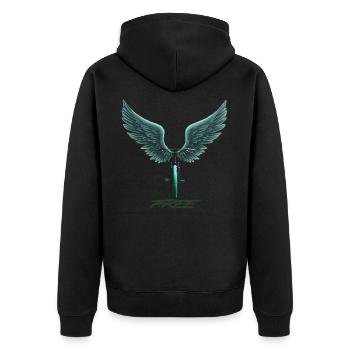 Vélo - Veste à capuche bio Premium Unisexe - noir - Dos - Nico (187cm)