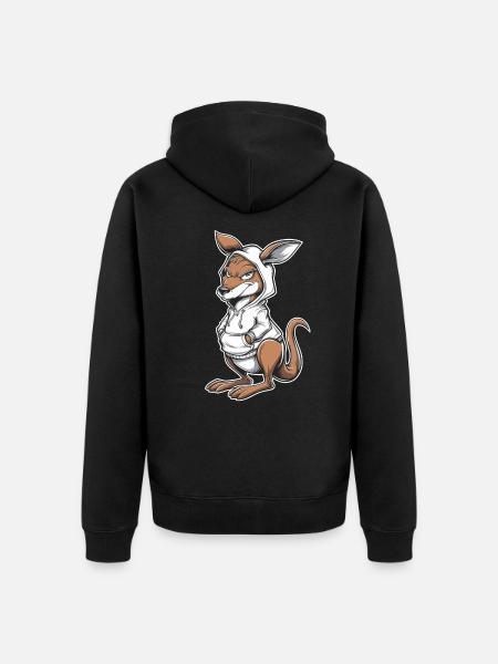 Kangaroo Kangaroo Australian Animals - Unisex Premium Organic Zip Hoodie - black