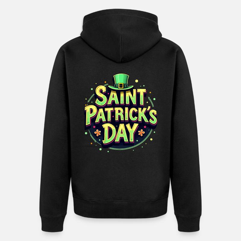 Bière de la Saint-Patrick - Veste à capuche bio Premium Unisexe - noir