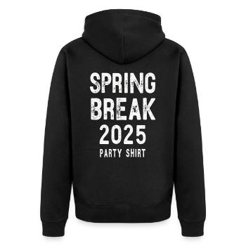 Spring Break 2025 Party Shirt - Unisex Premium Organic Zip Hoodie - black - Back - Nico (187cm)