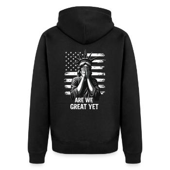 Sommes-nous encore grands Statue de la Liberté  Amérique États-Unis - Veste à capuche bio Premium Unisexe - noir - Dos - Nico (187cm)