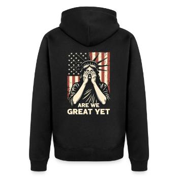 Sommes-nous encore grands Statue de la Liberté  Amérique États-Unis - Veste à capuche bio Premium Unisexe - noir - Dos - Nico (187cm)