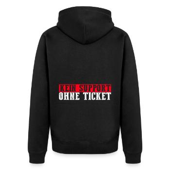 Systemadministrator Admin Itler Programmierer Büro - Unisex Premium Bio Zip Hoodie - Schwarz - Hinten - Nico (187cm)