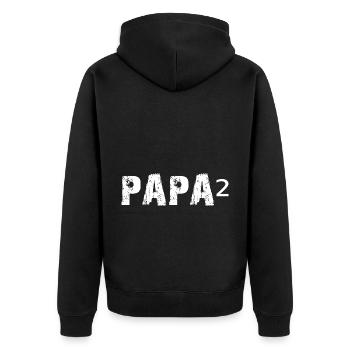 Papa au pouvoir de 2 - Famille - Gay - Homosexualité - Veste à capuche bio Premium Unisexe - noir - Dos - Nico (187cm)