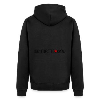 Bachelorette Crew - Unisex Premium Bio Zip Hoodie - Schwarz - Hinten - Nico (187cm)