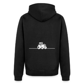 Tracteur Farmer Symbole Farmer - Veste à capuche bio Premium Unisexe - noir - Dos - Nico (187cm)