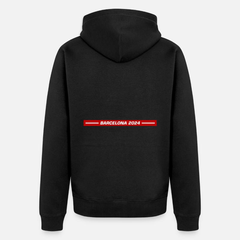 Barcelone 2024 - Veste à capuche bio Premium Unisexe - noir