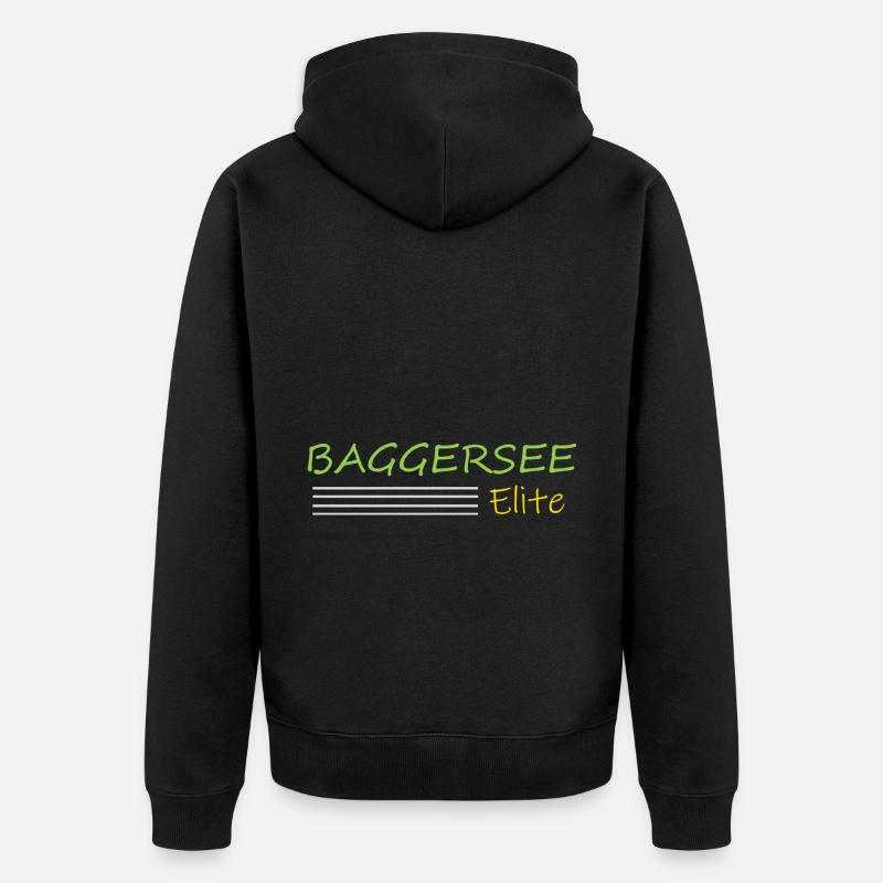 Baden am Baggersee - Unisex Premium Bio Zip Hoodie - Schwarz