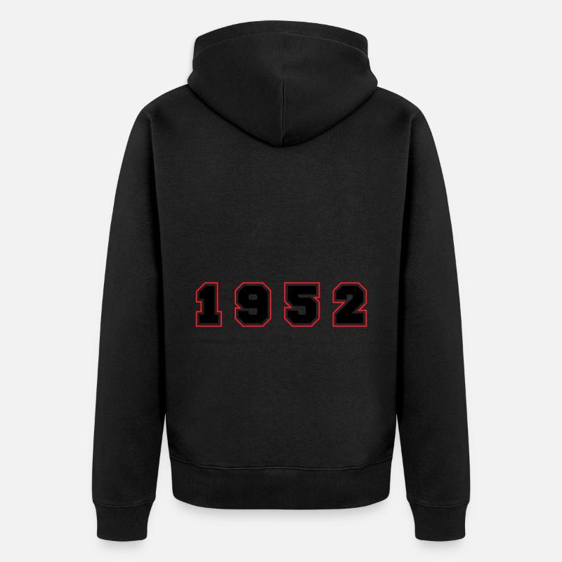 Numéro de l’année 1952 - Veste à capuche bio Premium Unisexe - noir
