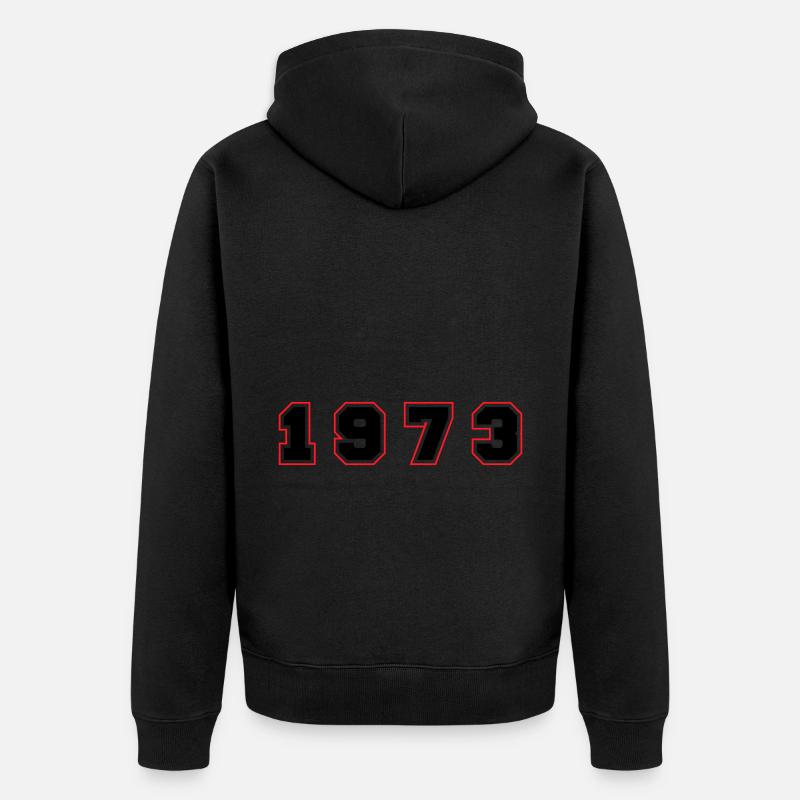 Numéro de l’année 1973 - Veste à capuche bio Premium Unisexe - noir