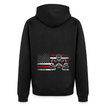 USA Soccer Player Coach American Football - Veste à capuche bio Premium Unisexe - noir - Dos - Nico (187cm)