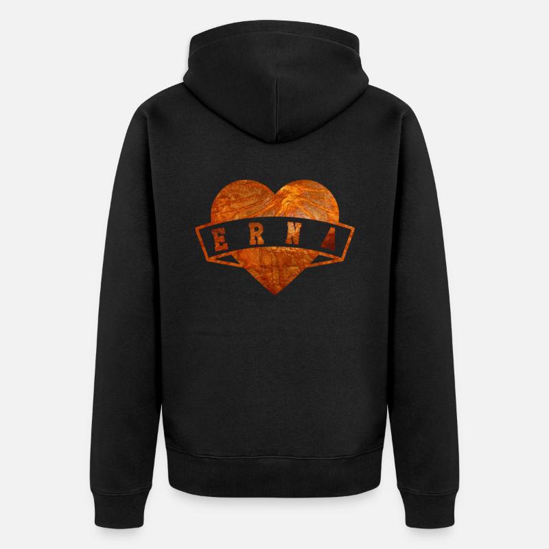 Erna - Veste à capuche bio Premium Unisexe - noir