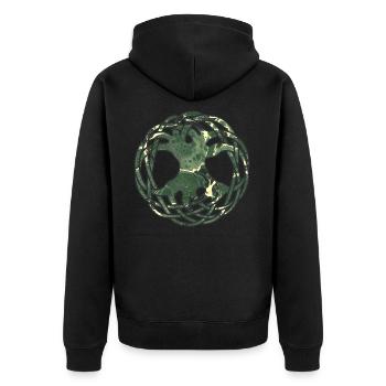 Arbre de vie celtique e 226 - Veste à capuche bio Premium Unisexe - noir - Dos - Nico (187cm)