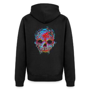 Méga Crâne - Veste à capuche bio Premium Unisexe - noir - Dos - Nico (187cm)
