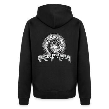Ne réveille pas - Veste à capuche bio Premium Unisexe - noir - Dos - Nico (187cm)