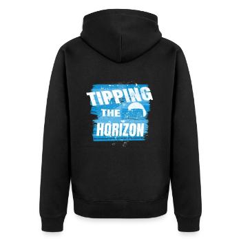 Tipping the Horizon – Paragliding Adventure - Unisex Premium Organic Zip Hoodie - black - Back - Nico (187cm)