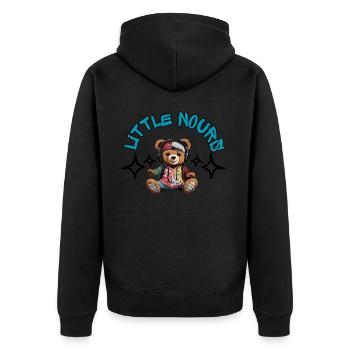 Nounours "Little nours " - Veste à capuche bio Premium Unisexe - noir - Dos - Nico (187cm)