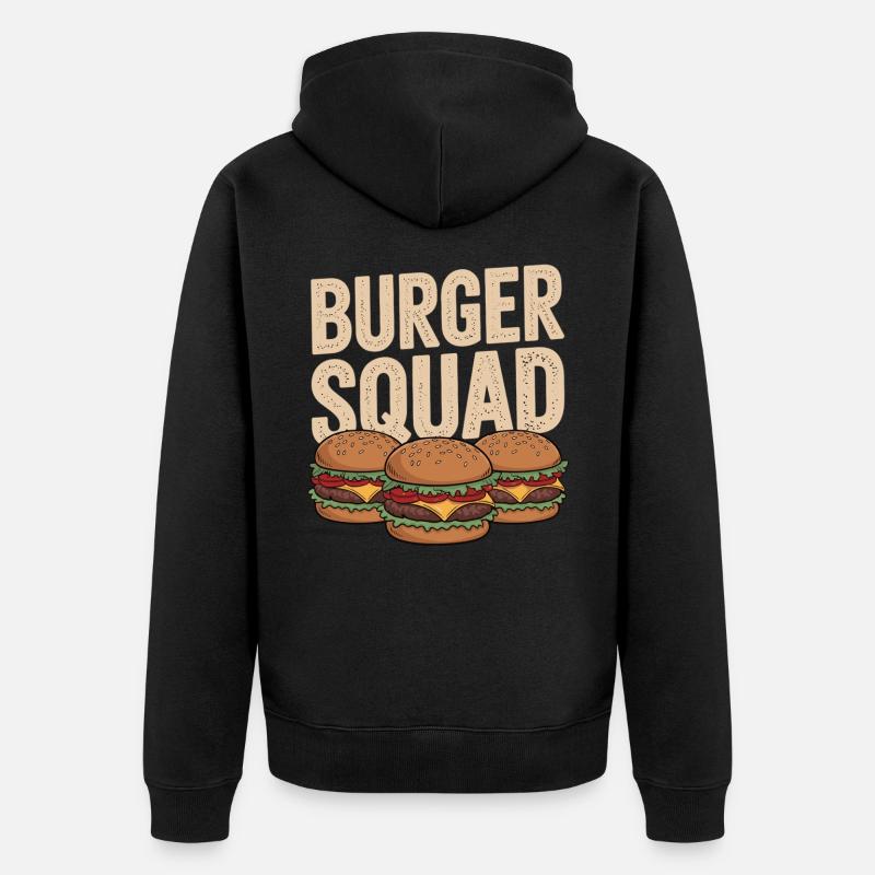 Chemise Team Cheeseburger - Veste à capuche bio Premium Unisexe - noir