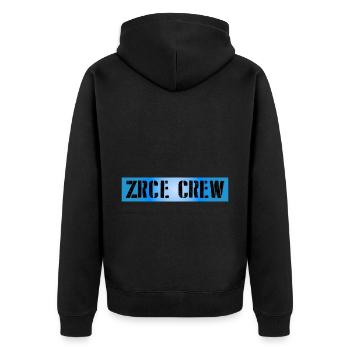 Zrce Crew - Unisex Premium Bio Zip Hoodie - Schwarz - Hinten - Nico (187cm)