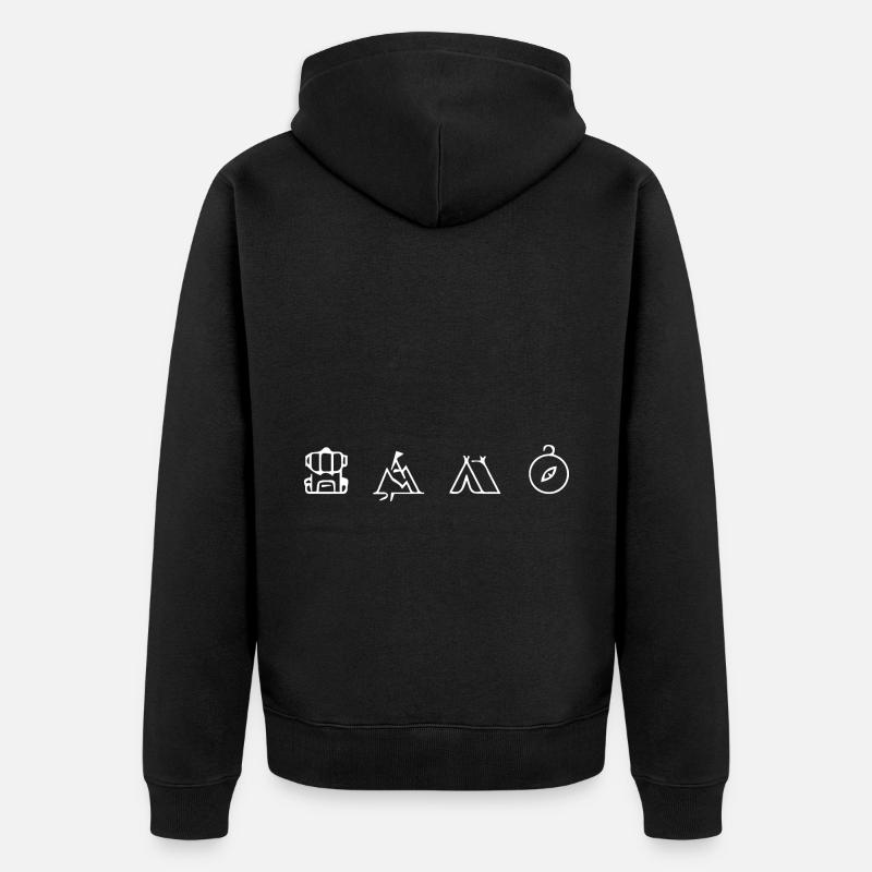 Camping- - Veste à capuche bio Premium Unisexe - noir