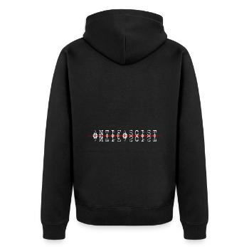 Anti-fascist, anti-fascism - Unisex Premium Organic Zip Hoodie - black - Back - Nico (187cm)