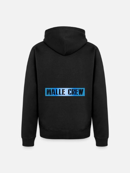 Malle Crew - Unisex Premium Organic Zip Hoodie - black