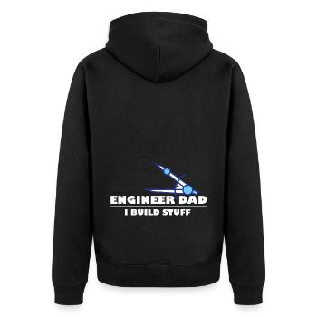 Ingénieur Construire Père Programmeur Mathématiques Gène - Veste à capuche bio Premium Unisexe - noir - Dos - Nico (187cm)