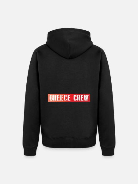 Greece Crew - Unisex Premium Organic Zip Hoodie - black