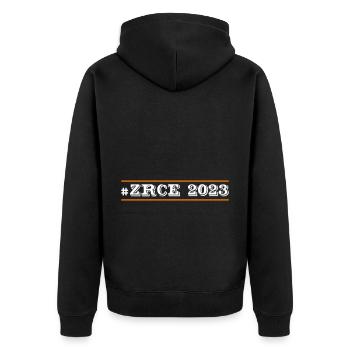 Zrce 2023 - Unisex Premium Bio Zip Hoodie - Schwarz - Hinten - Nico (187cm)