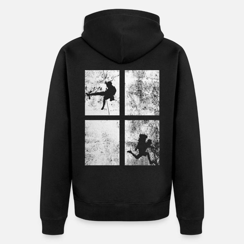 4 rectangles - escalade - Veste à capuche bio Premium Unisexe - noir