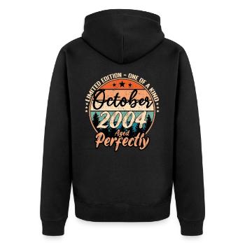 October 2004 anniversary 2004 legends October - Unisex Premium Organic Zip Hoodie - black - Back - Nico (187cm)