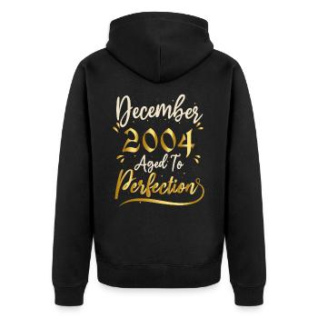 Décembre 2004 Décembre anniversaire December 2004 - Veste à capuche bio Premium Unisexe - noir - Dos - Nico (187cm)