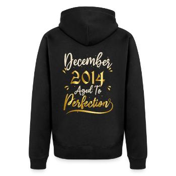 Décembre 2014 Décembre anniversaire December 2014 - Veste à capuche bio Premium Unisexe - noir - Dos - Nico (187cm)