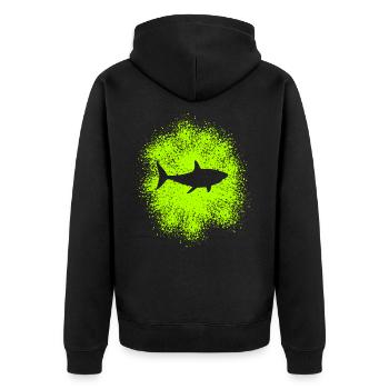 Requin requin dans l’océan - Veste à capuche bio Premium Unisexe - noir - Dos - Nico (187cm)