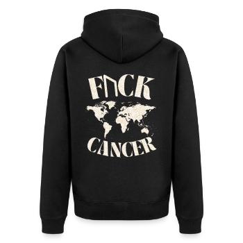 F... CK CANCER - ESPOIR, AMOUR ET COMBAT - Veste à capuche bio Premium Unisexe - noir - Dos - Nico (187cm)