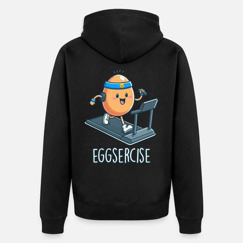 Eggsercise - Veste à capuche bio Premium Unisexe - noir