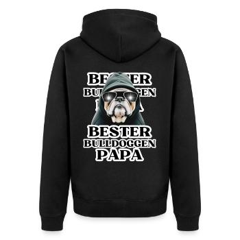 BEST BULLDOGS DAD Dog Chiens BULLDOG - Veste à capuche bio Premium Unisexe - noir - Dos - Nico (187cm)
