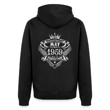 Mai 1959 anniversaire Mai 1959 Mai cadeau - Veste à capuche bio Premium Unisexe - noir - Dos - Nico (187cm)