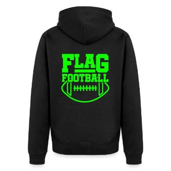 Flag Football - Veste à capuche bio Premium Unisexe - noir - Dos - Nico (187cm)