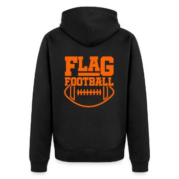 Flag Football - Veste à capuche bio Premium Unisexe - noir - Dos - Nico (187cm)