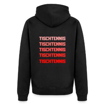 Table tennis Table tennis Table tennis Table tennis - Unisex Premium Organic Zip Hoodie - black - Back - Nico (187cm)