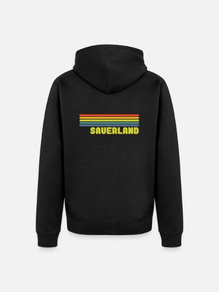 Sauerland Regenborgen - Unisex Premium Bio Zip Hoodie - Schwarz