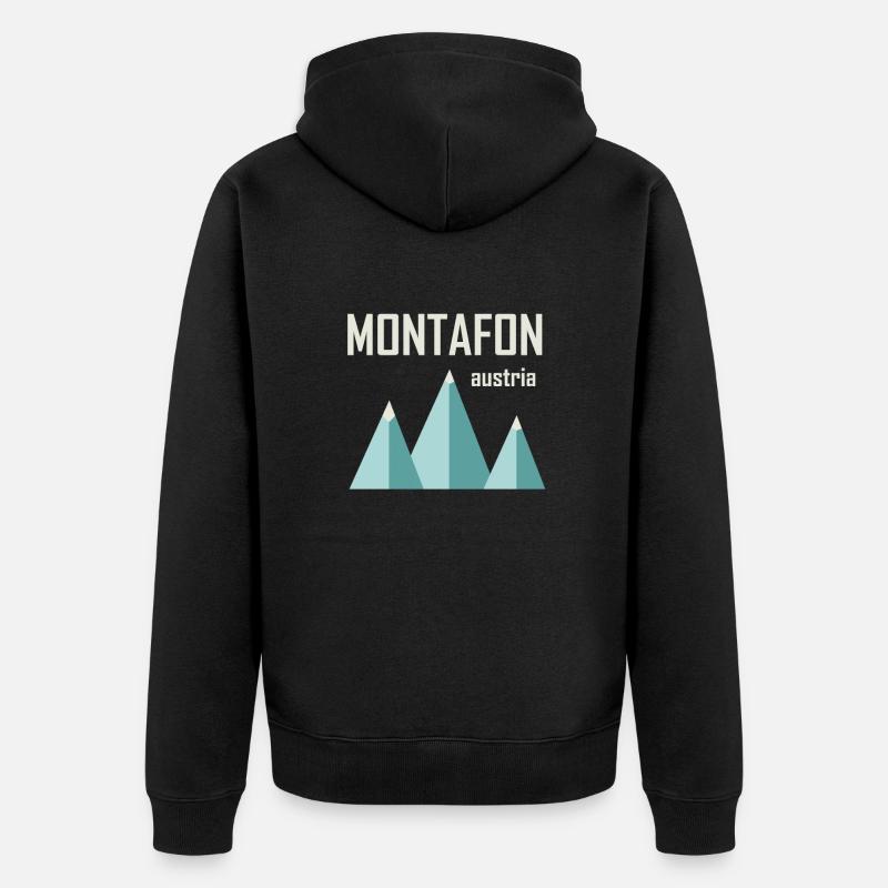 Minimal Montafon - Veste à capuche bio Premium Unisexe - noir