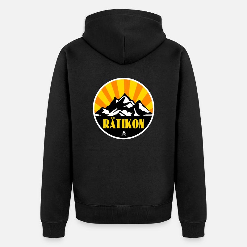 Rätikon - Veste à capuche bio Premium Unisexe - noir