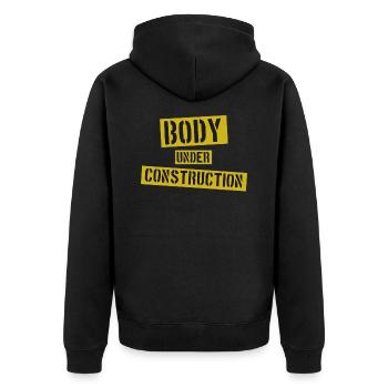 Carrosserie en construction - Veste à capuche bio Premium Unisexe - noir - Dos - Nico (187cm)